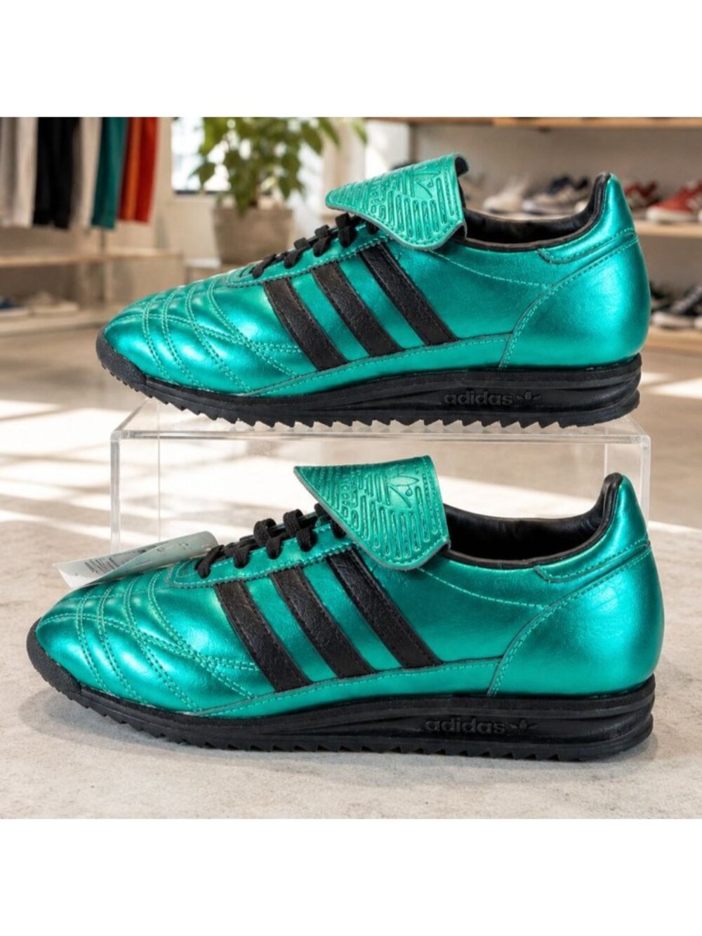 Adidas SL72 OG Mens Sneakers Semi Screaming Green Core Black Sizes 7 8